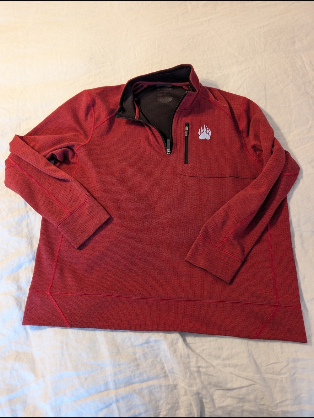 Mens Duluth Trading Co Alaskan Hardgear Light Weight 1/4 Zip Pullover XL redq